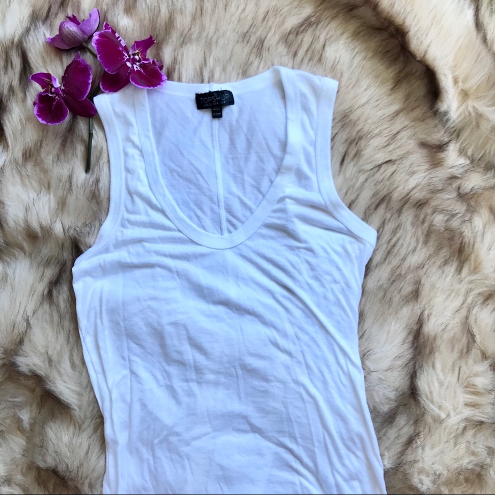 Top shop bright white basic tank top